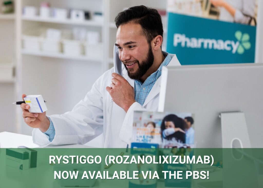 Rystiggo (rozanolixizumab) now available on the PBS for eligible Australians living with generalised Myasthenia Gravis.