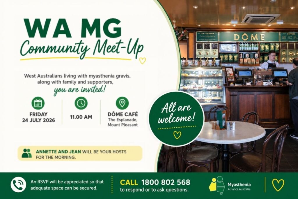 WA MG Community Meet-Up at Dôme Café Mount Pleasant on 24 July 2026