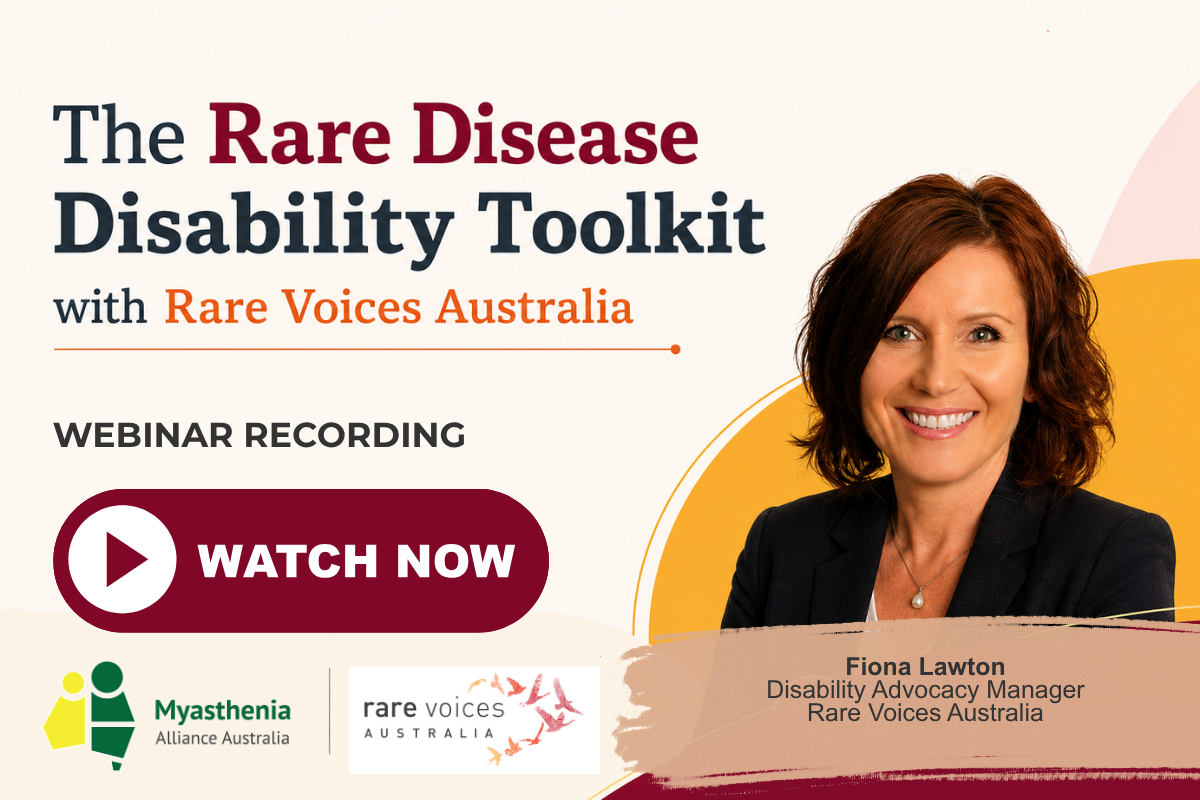 Rare Disease Disability Toolkit webinar recording with Fiona Lawton from Rare Voices Australia